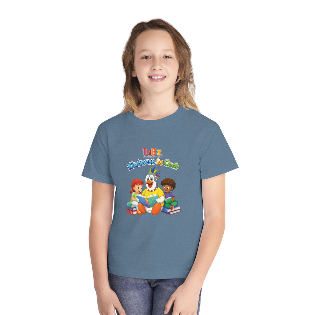 TuBz™ "Kindness Is Cool" Kids T-Shirt - Positive Message Graphic Tee | Smile Universe TuBz4Kidz
