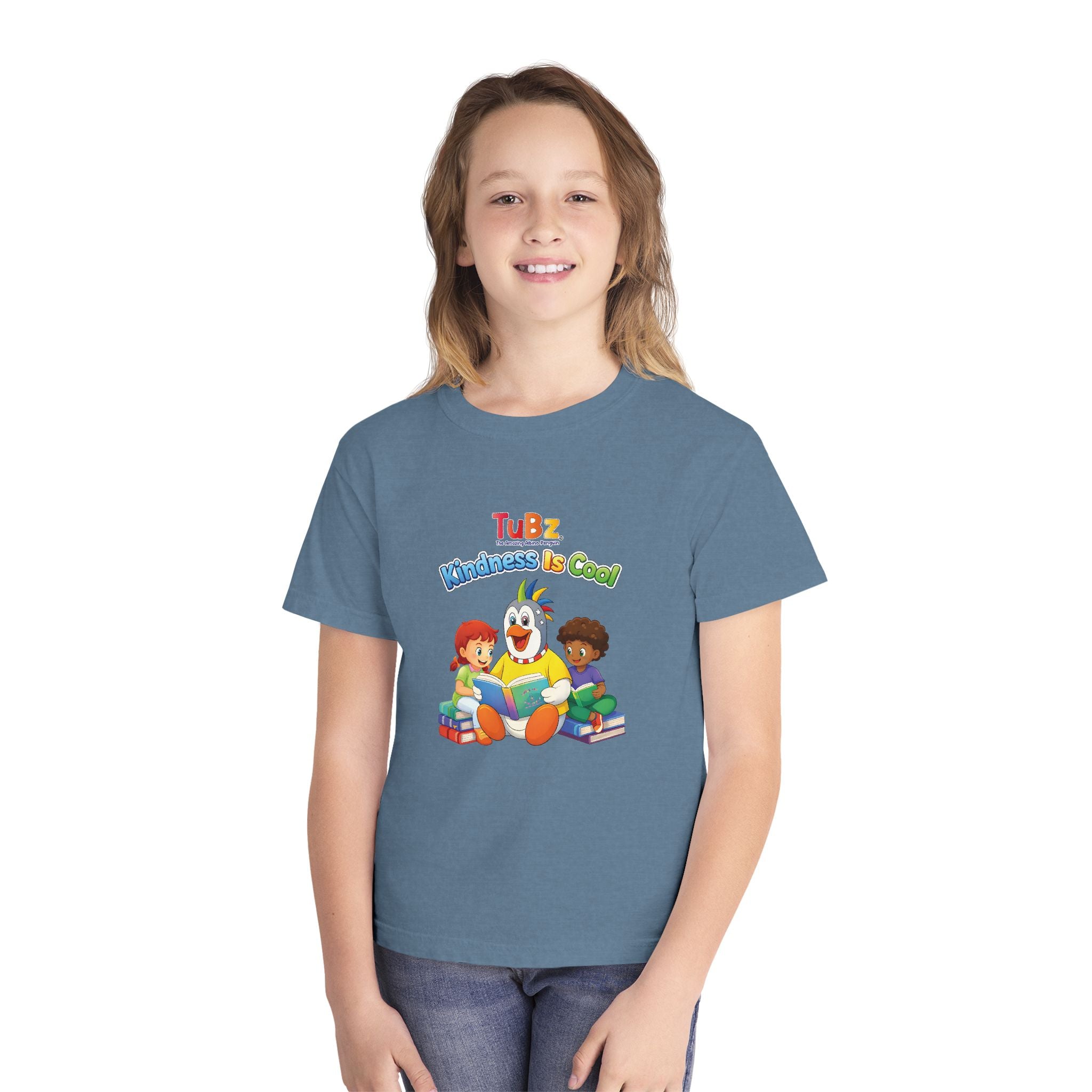 TuBz™ "Kindness Is Cool" Kids T-Shirt - Positive Message Graphic Tee | Smile Universe TuBz4Kidz
