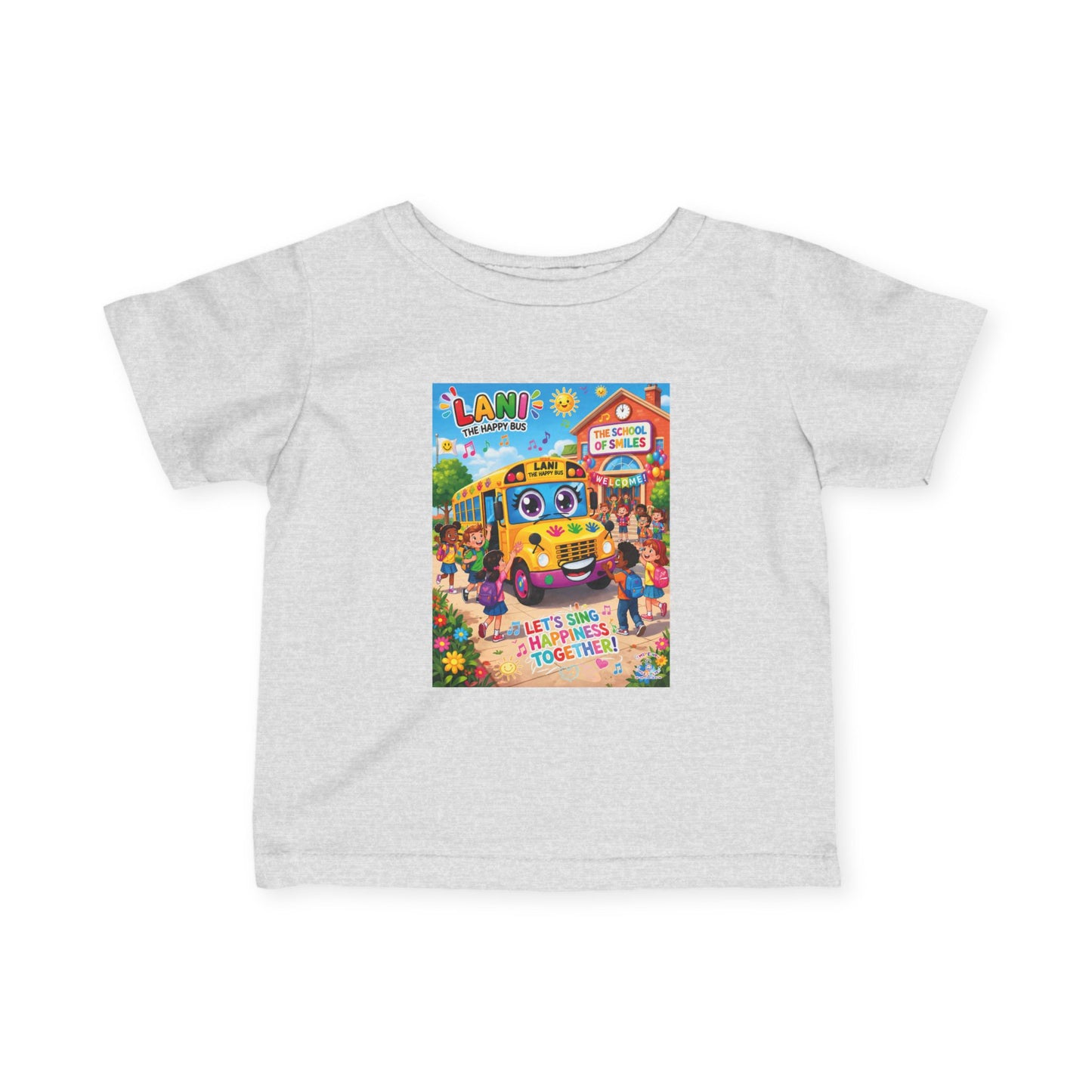 Lani™ Infant Fine Jersey Tee – "Let's Sing Happiness Together!" Graphic