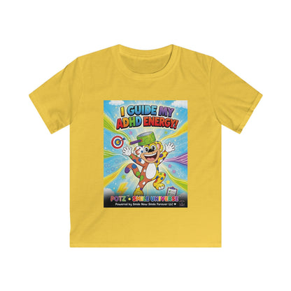 Potz™ Kids Softstyle Tee – "I Guide My ADHD Energy!" Graphic Tee | Smile Universe Collection