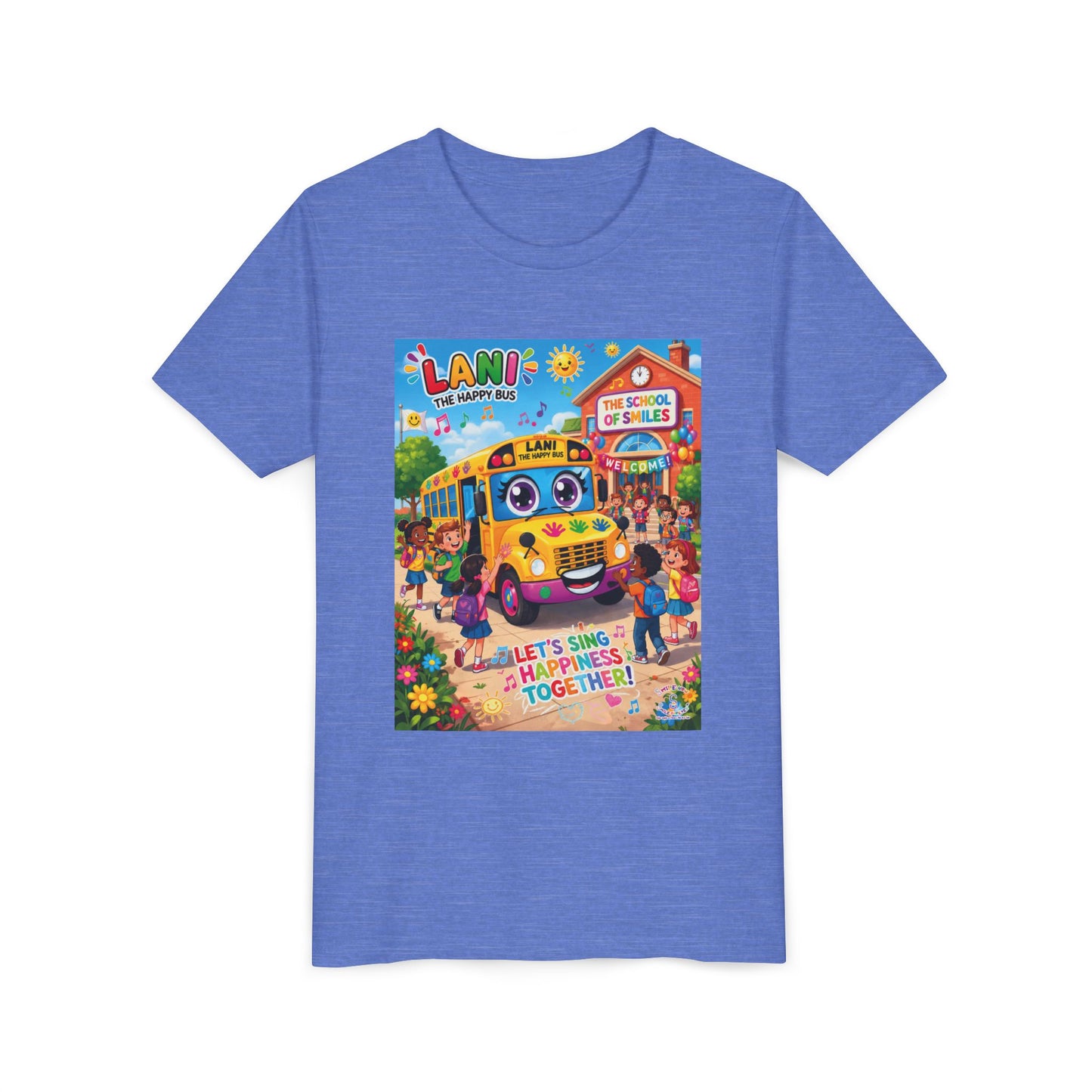Lani™ Youth Short Sleeve Tee – "Let's Sing Happiness Together!" Graphic
