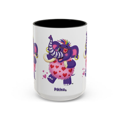 Piklez™ Accent Coffee Mug (11oz & 15oz) – "Full of Love!" Graphic | Smile Universe Collection