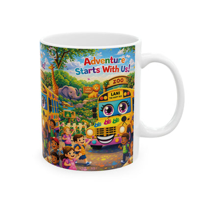 Lani™ Ceramic Mug (11oz & 15oz) – "Adventure Starts With Us!" Graphic