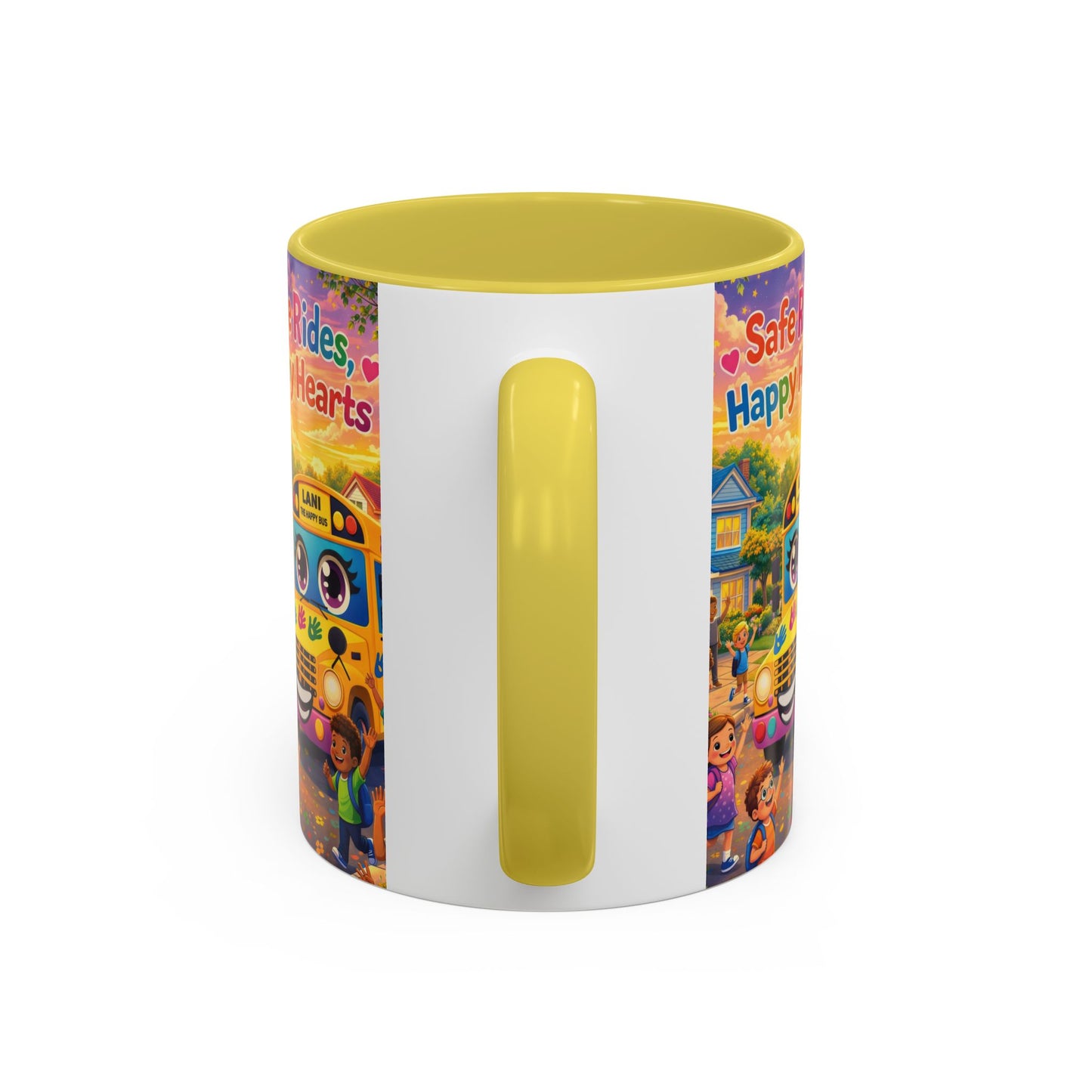 Lani™ Colorful Mug (11oz & 15oz) – "Safe Rides, Happy Hearts" Graphic