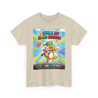 Potz™ Unisex Heavy Cotton™ Tee – "I Guide My ADHD Energy!" Graphic Tee | Smile Universe Collection