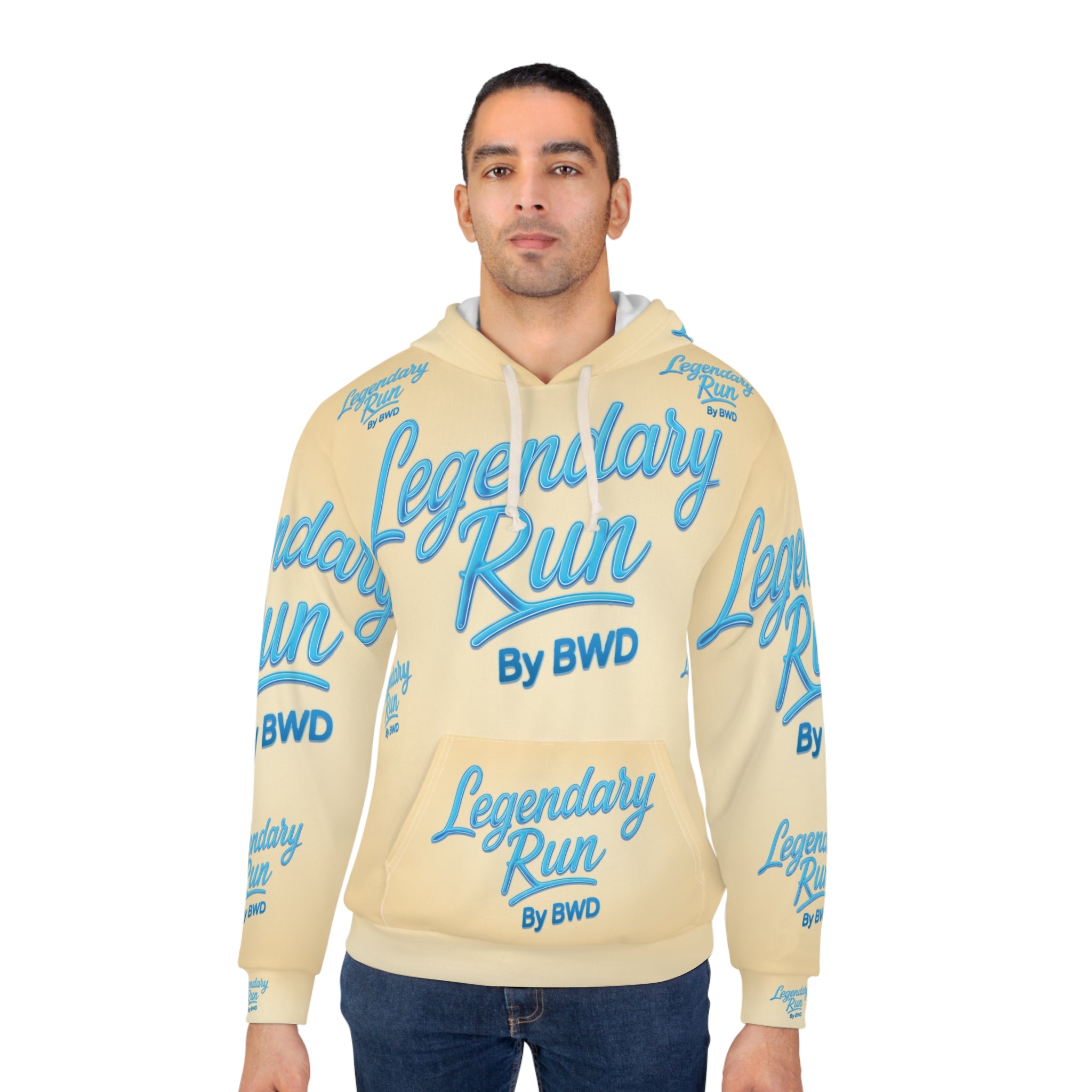 Legendary Run All-Over Print Hoodie — Pullover