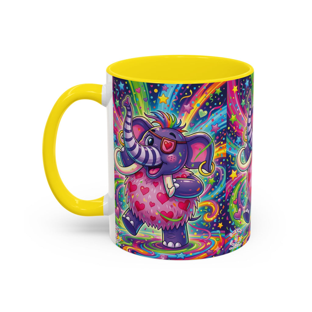 Piklez™ 11oz, 15oz Accent Coffee Mug – "Born to Celebrate!" Graphic | Smile Universe Collection