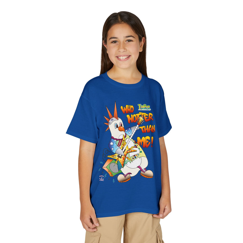 TuBz™ Rockstar Kids T-Shirt - "Who Hotter Than Me!" Graphic Tee | Smile Universe TuBz4Kidz Collection