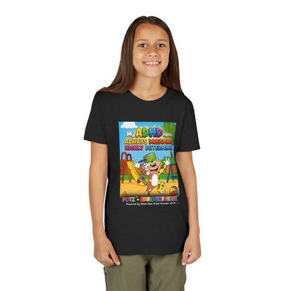 Potz™ Youth Short Sleeve Tee – "My ADHD Means Always Dreaming, Highly Determined" Graphic Tee | Smile Universe Collection