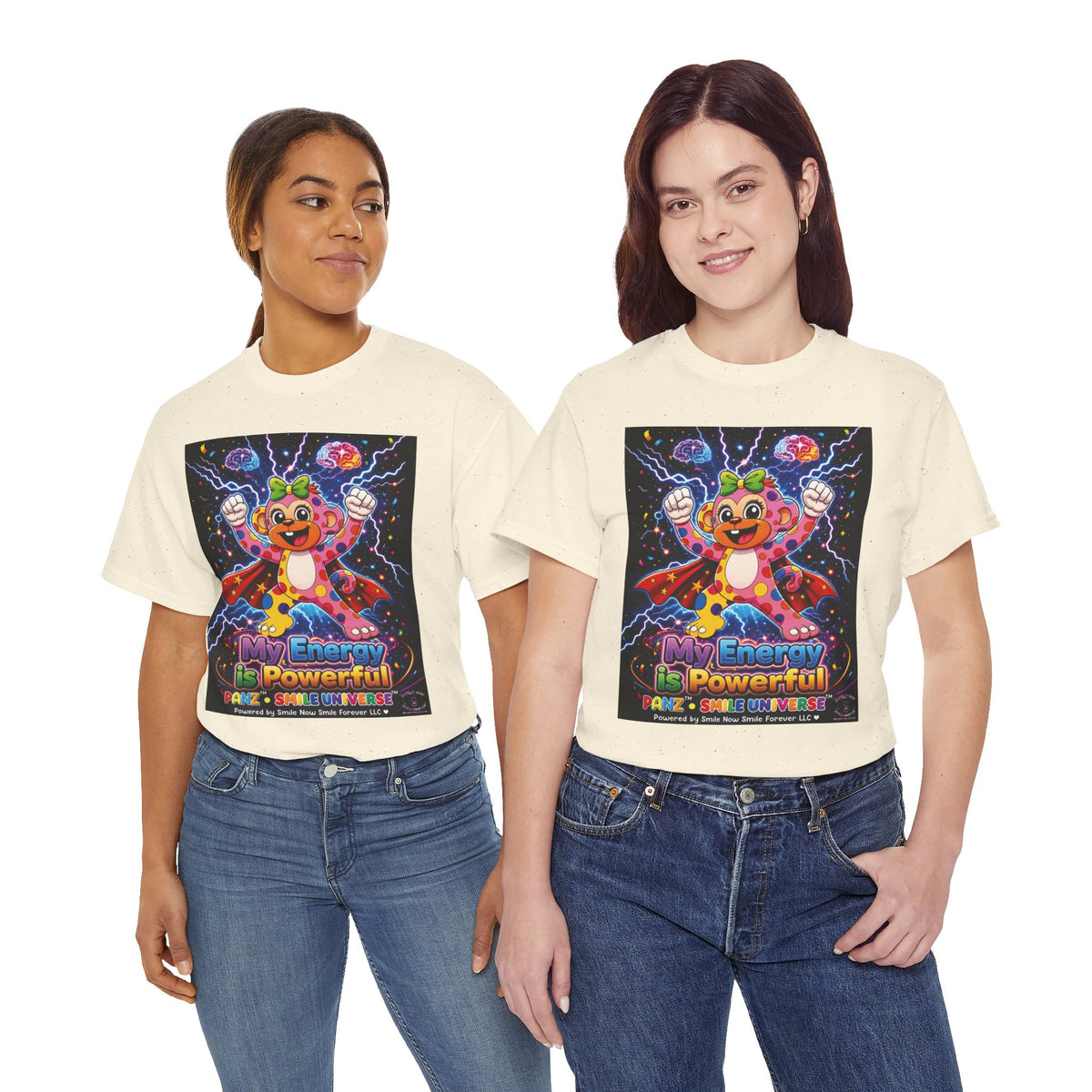 Panz™ Unisex Heavy Cotton™ Tee For Adult – "My Energy is Powerful" Graphic Tee | Smile Universe Collection