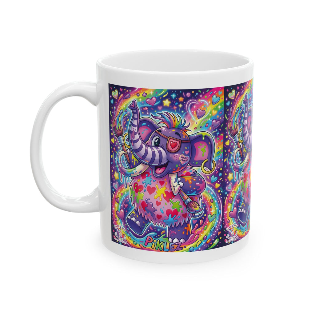 Piklez™ 11oz Ceramic Mug – "Magic Paint!" Graphic | Smile Universe Collection