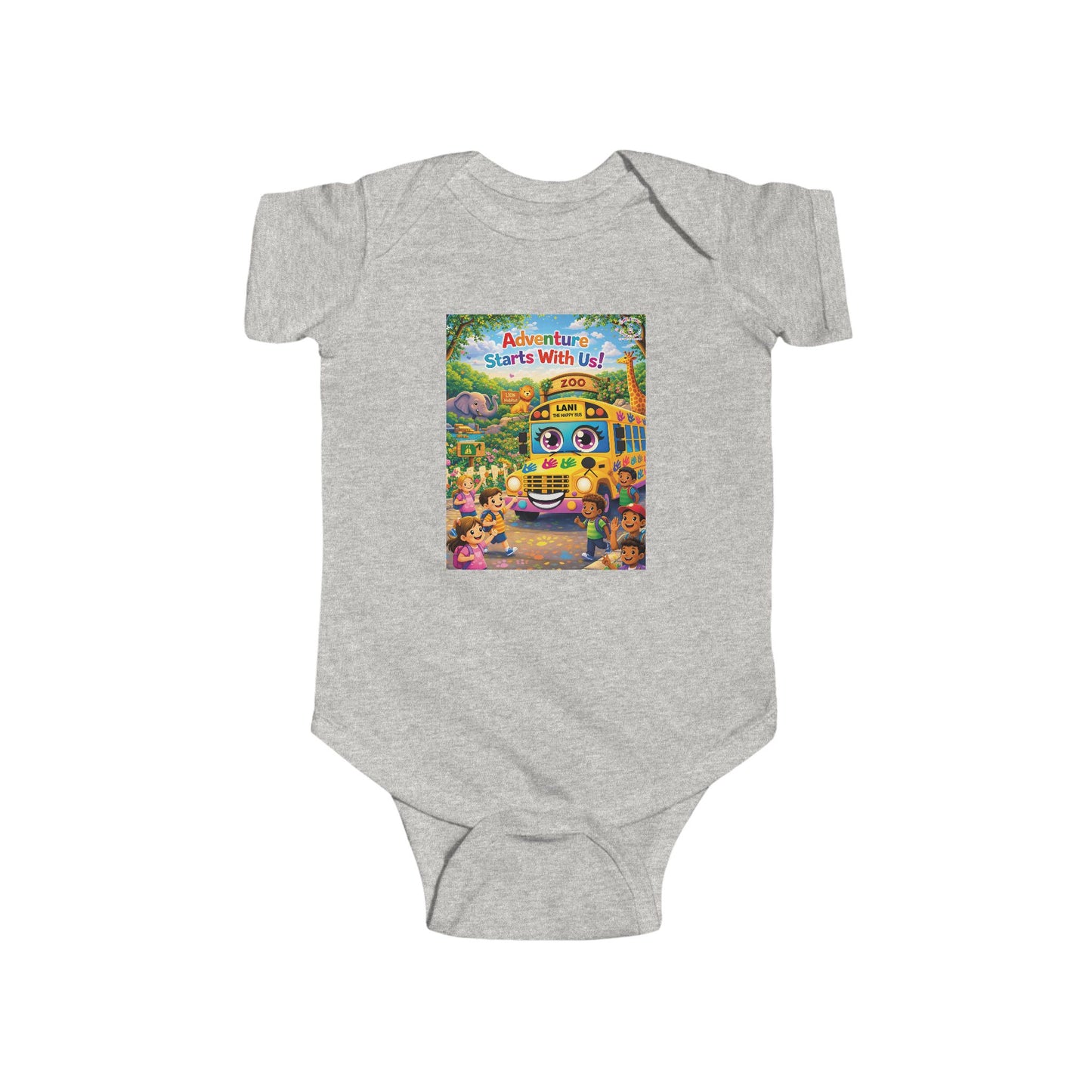 Lani™ Infant Fine Jersey Bodysuit – "Adventure Starts With Us!" Graphic