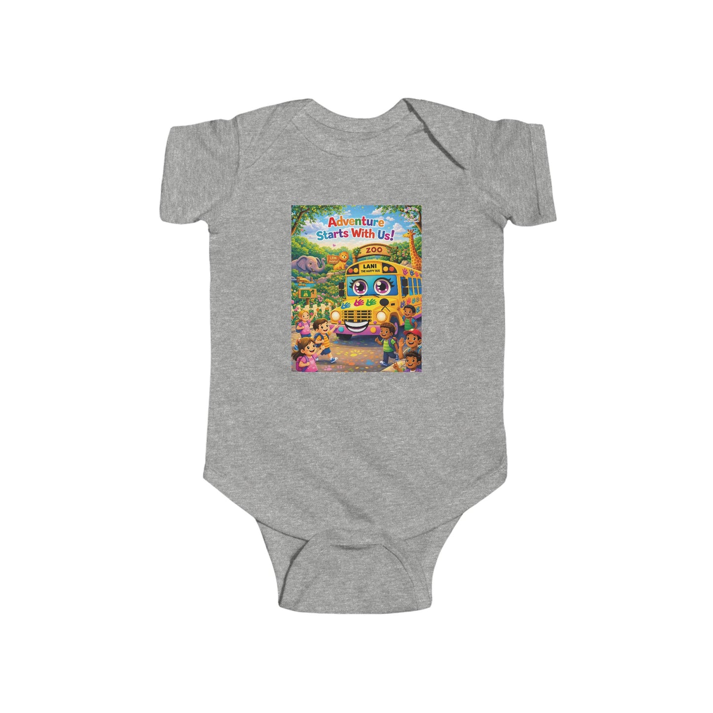 Lani™ Infant Fine Jersey Bodysuit – "Adventure Starts With Us!" Graphic