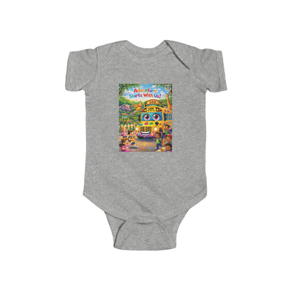 Lani™ Infant Fine Jersey Bodysuit – "Adventure Starts With Us!" Graphic