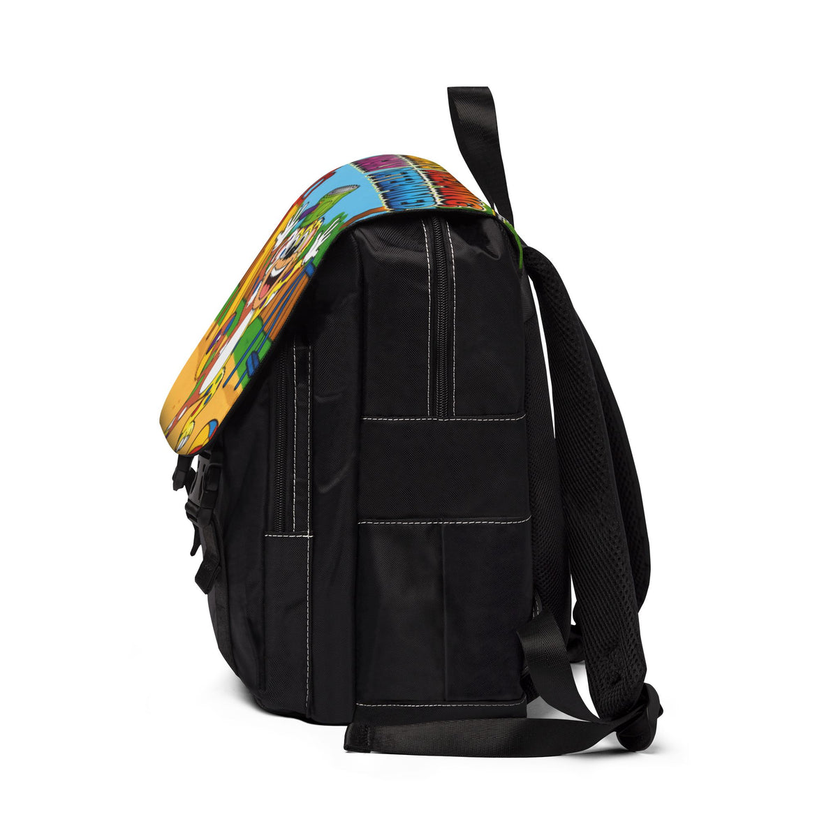 Potz™ Unisex Casual Shoulder Backpack – "My ADHD Means Always Dreaming, Highly Determined" Graphic Backpack | Smile Universe Collection