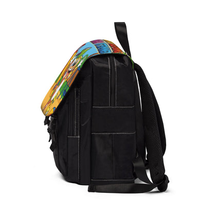 Potz™ Unisex Casual Shoulder Backpack – "My ADHD Means Always Dreaming, Highly Determined" Graphic Backpack | Smile Universe Collection