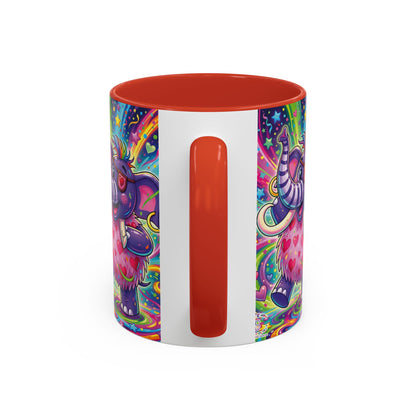 Piklez™ 11oz, 15oz Accent Coffee Mug – "Born to Celebrate!" Graphic | Smile Universe Collection