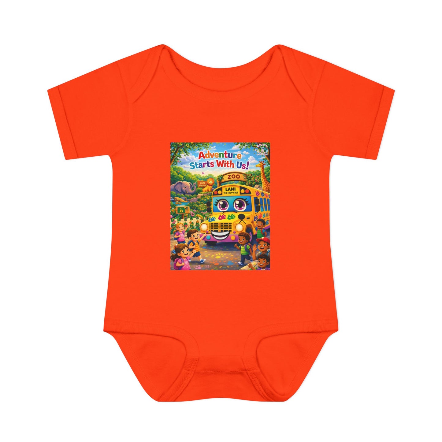 Lani™ Infant Baby Rib Bodysuit – "Adventure Starts With Us!" Graphic