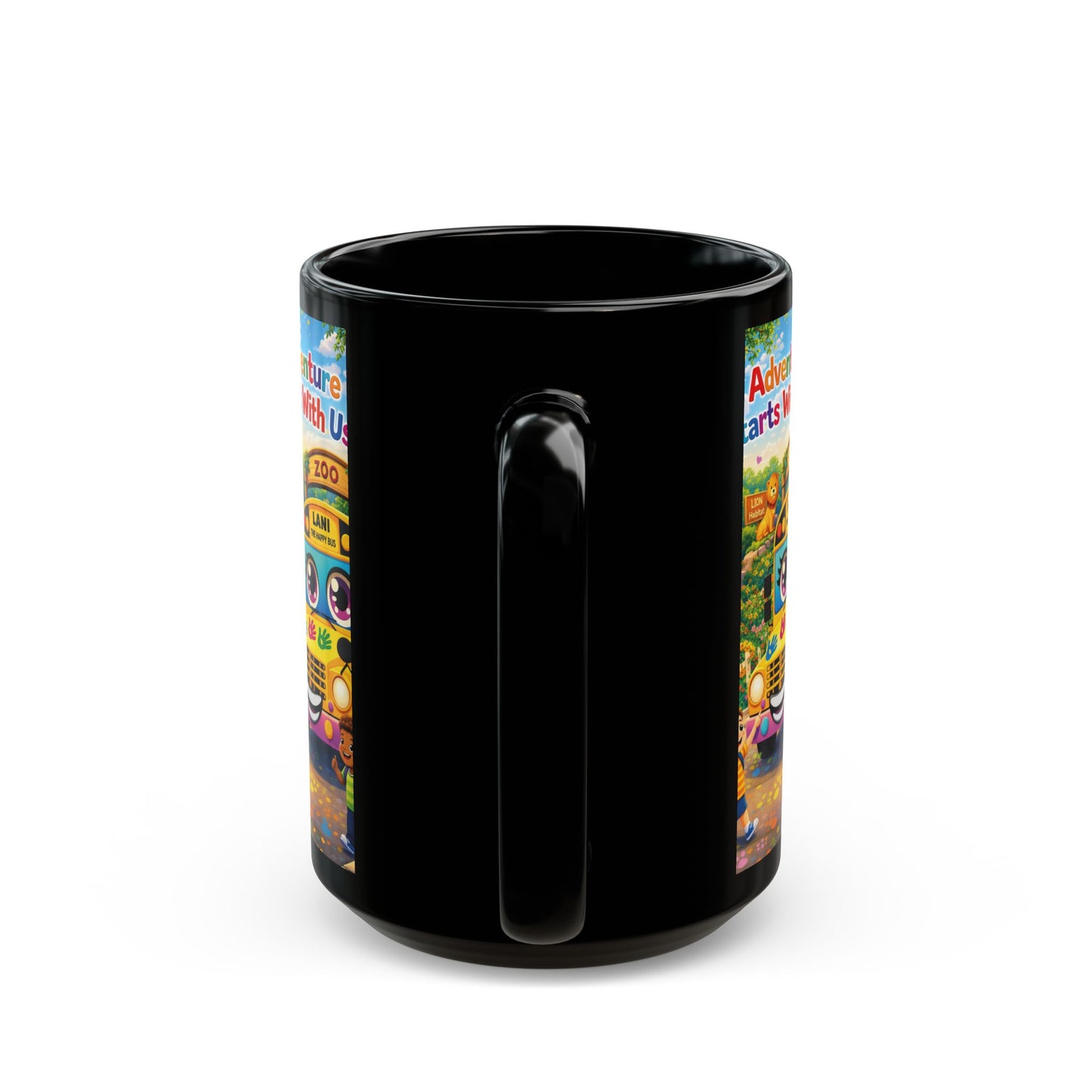 Lani™ Black Mug (11oz & 15oz) – "Adventure Starts With Us!" Graphic