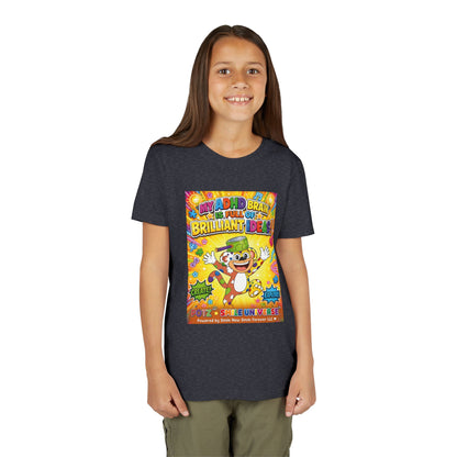 Potz™ Youth Short Sleeve Tee – "My ADHD Brain is Full of Brilliant Ideas!" Graphic Tee | Smile Universe Collection