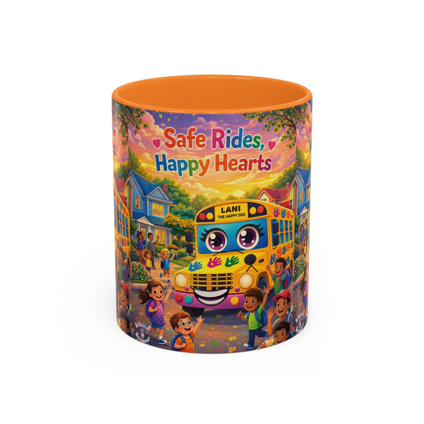 Lani™ Colorful Mug (11oz & 15oz) – "Safe Rides, Happy Hearts" Graphic
