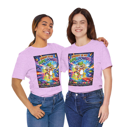 Potz™ Unisex Jersey Short Sleeve Tee – "Energy is My Superpower!" Graphic Tee | Smile Universe Collection