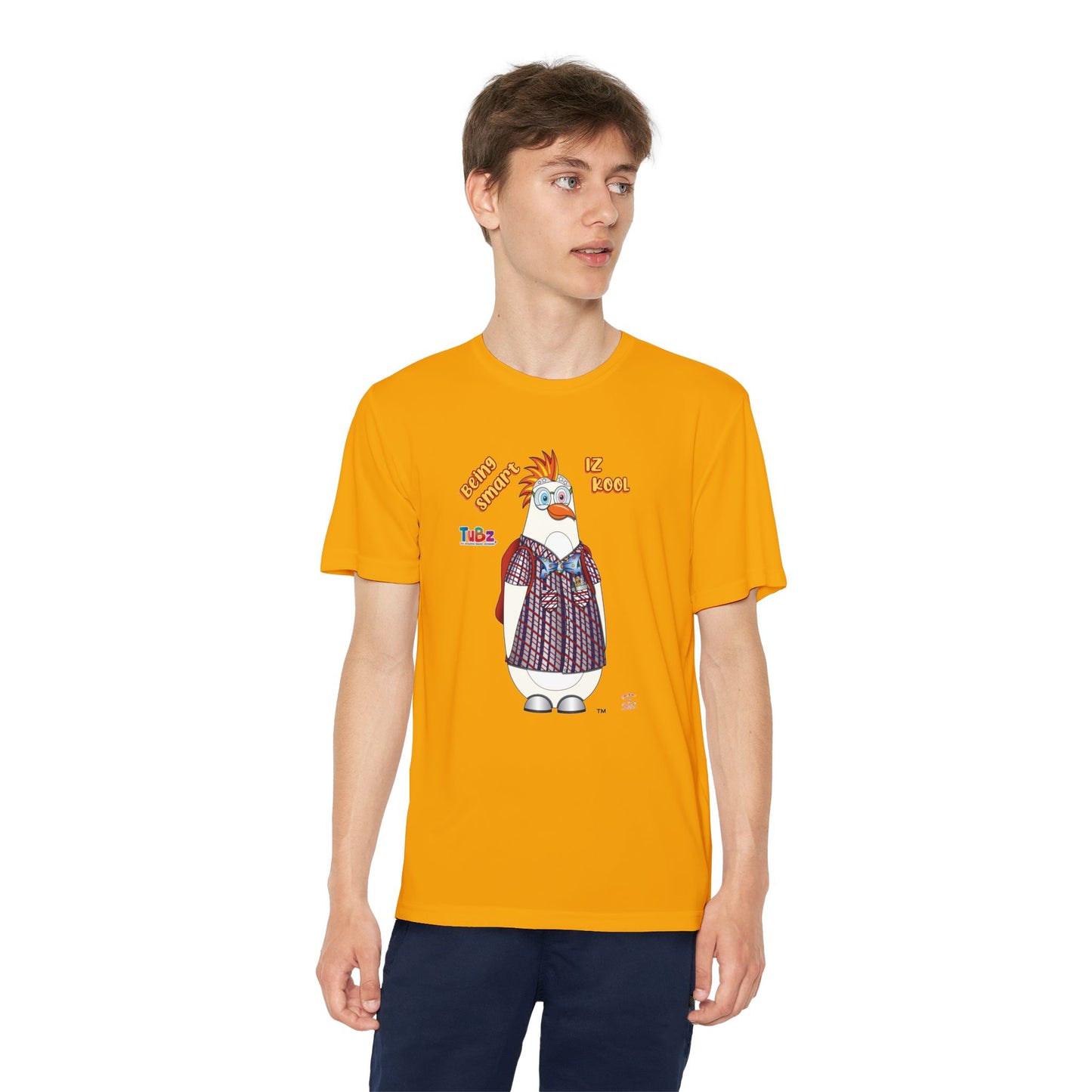 TuBz™ "Being Smart Iz Kool" Youth Competitor T- Shirt - Character Dress-Up Graphic Tee