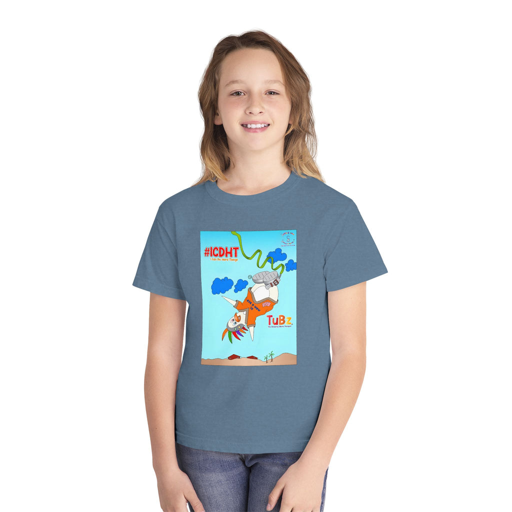 TuBz™ "I Can Do Hard Things" Youth T-Shirt | Youth Midweight Tee- Motivational Kids Graphic Tee