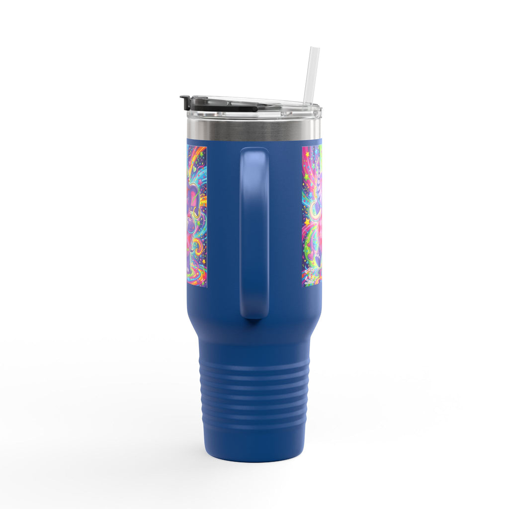 Piklez™ 40oz Insulated Travel Mug – "Born to Celebrate!" Graphic | Smile Universe Collection