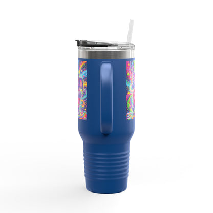 Piklez™ 40oz Insulated Travel Mug – "Born to Celebrate!" Graphic | Smile Universe Collection