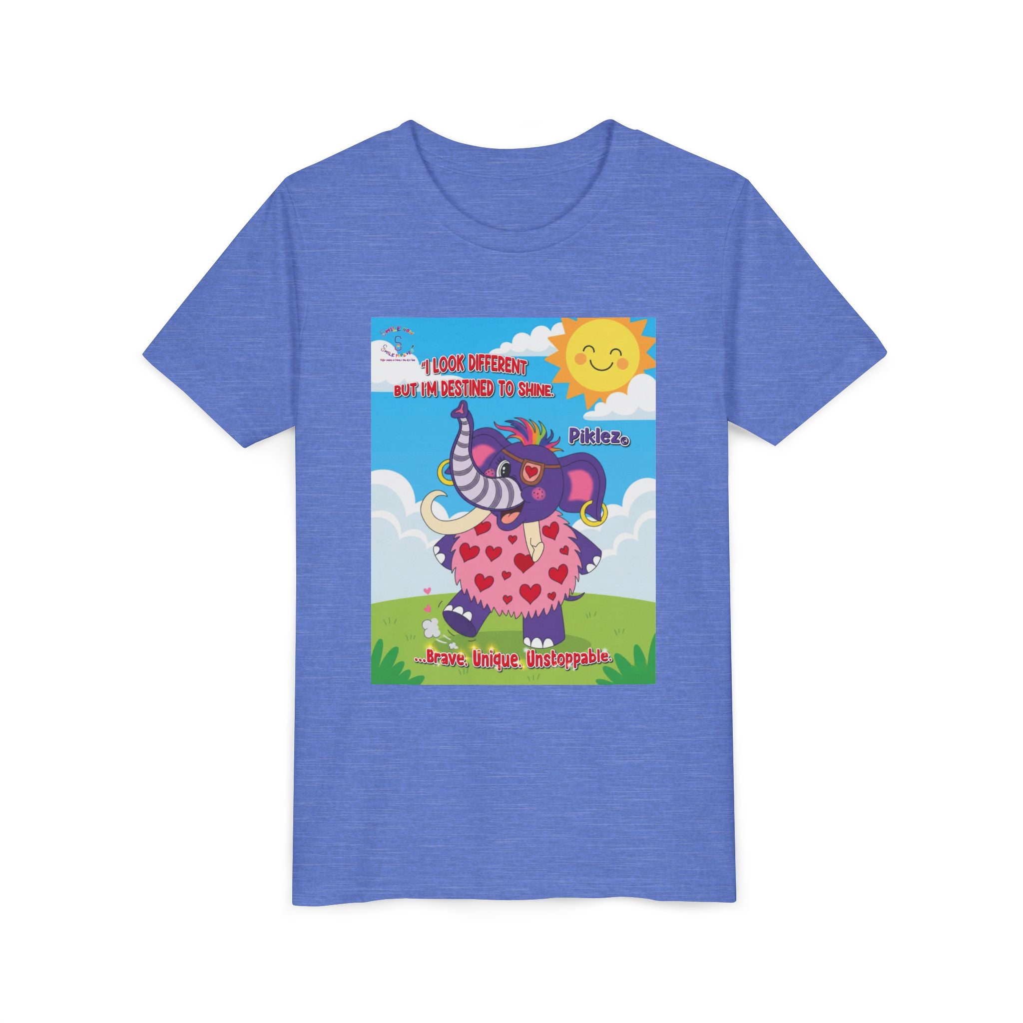 Piklez™ Kids T-Shirt Youth Tee – “Destined to Shine” Graphic Tee | Smile Universe Collection