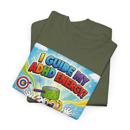 Potz™ Unisex Heavy Cotton™ Tee – "I Guide My ADHD Energy!" Graphic Tee | Smile Universe Collection