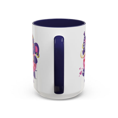 Piklez™ Accent Coffee Mug (11oz & 15oz) – "Full of Love!" Graphic | Smile Universe Collection