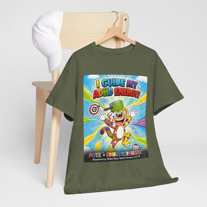Potz™ Unisex Heavy Cotton™ Tee – "I Guide My ADHD Energy!" Graphic Tee | Smile Universe Collection