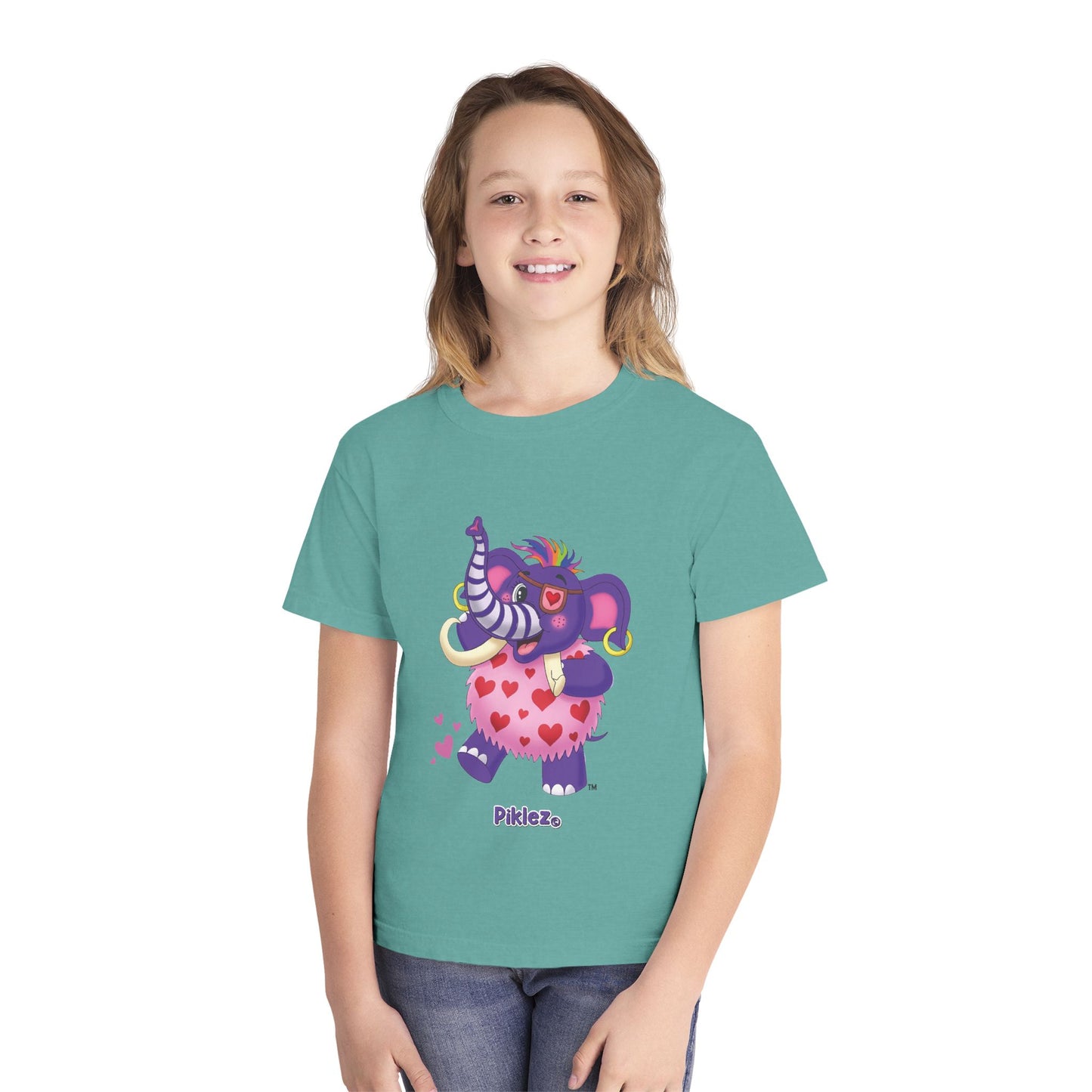 Piklez™ Youth Midweight Tee – "Full of Love!" Graphic Shirt | Smile Universe Collection