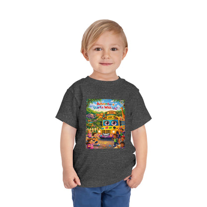 Lani™ Toddler Short Sleeve Tee – "Adventure Starts With Us!" Graphic