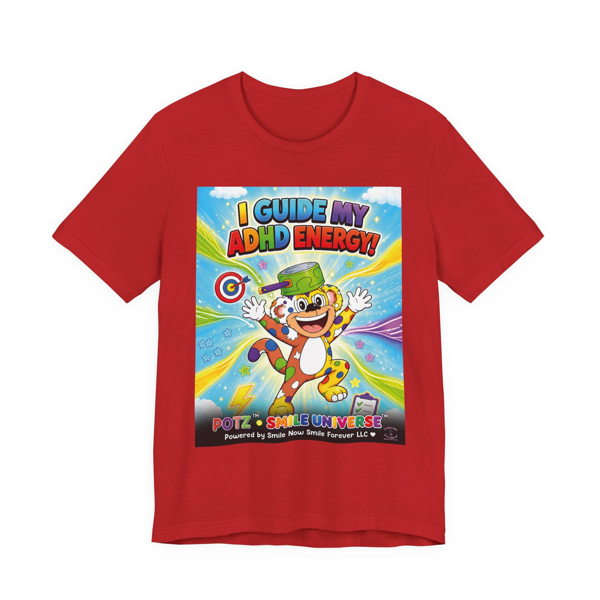Potz™ Unisex Jersey Short Sleeve Tee – "I Guide My ADHD Energy!" Graphic Tee | Smile Universe Collection