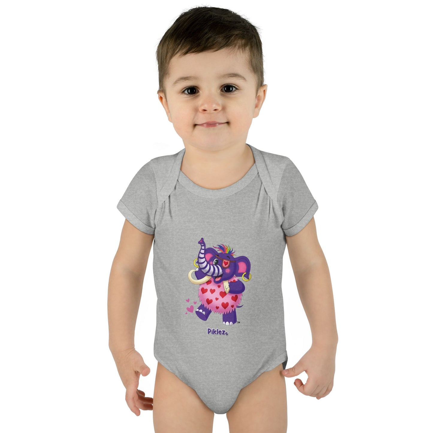 Piklez™ Infant Baby Rib Bodysuit – "Full of Love!" Graphic | Smile Universe Collection