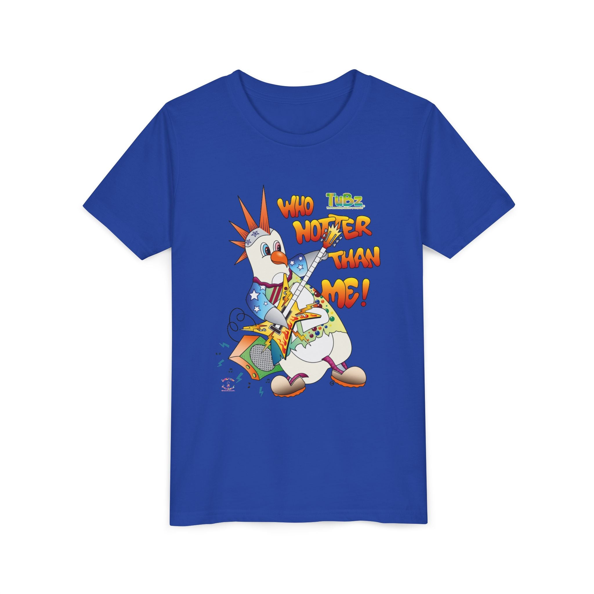 TuBz™ Rockstar Kids T-Shirt - "Who Hotter Than Me!" Graphic Tee | Smile Universe TuBz4Kidz Collection