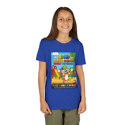 Potz™ Youth Short Sleeve Tee – "My ADHD Means Always Dreaming, Highly Determined" Graphic Tee | Smile Universe Collection