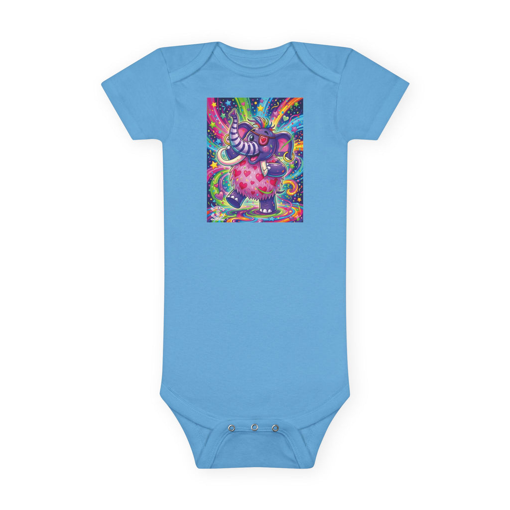 Piklez™ Baby Short Sleeve Onesie® – "Born to Celebrate!" Graphic | Smile Universe Collection