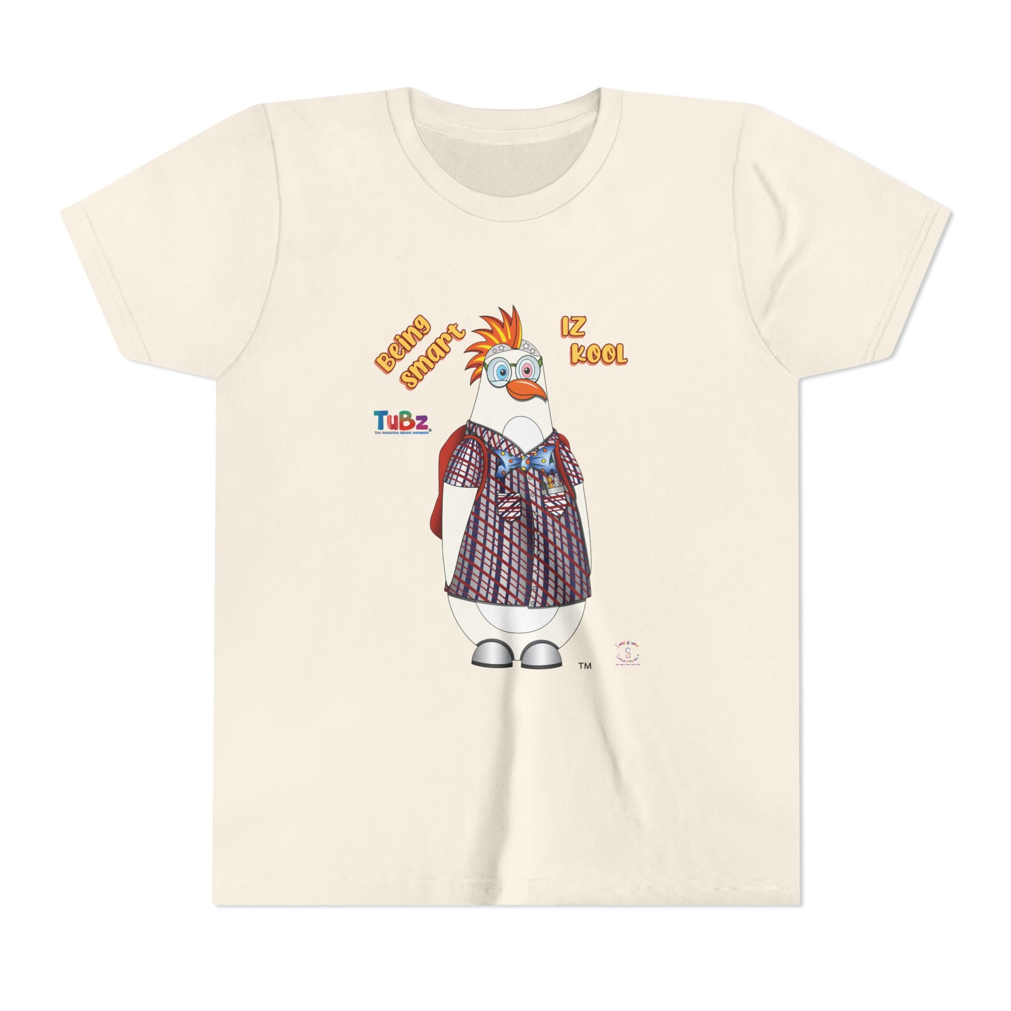 TuBz™ "Being Smart Iz Kool" Youth Graphic T-Shirt - Educational Kids Tee | TuBz4Kidz