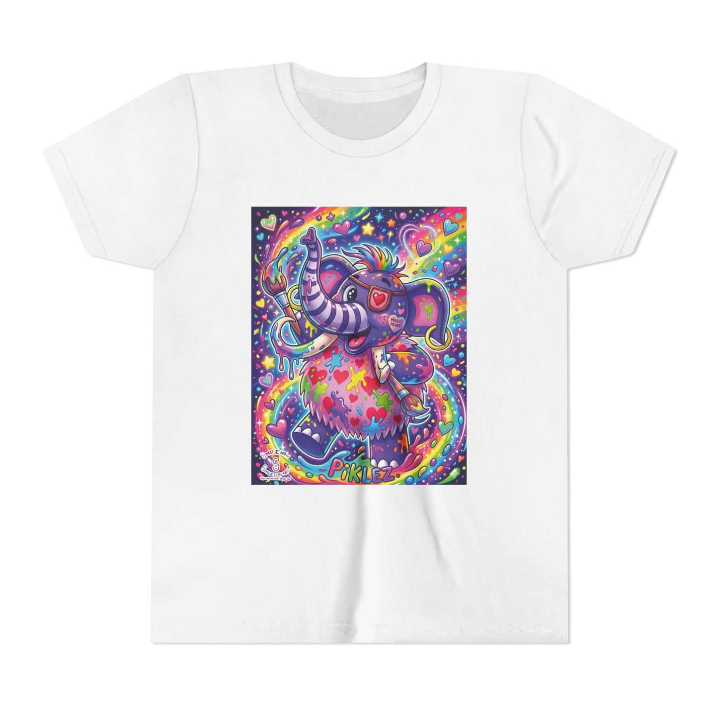 Piklez™ Youth Short Sleeve Tee – "Magic Paint!" Graphic Shirt | Smile Universe Collection