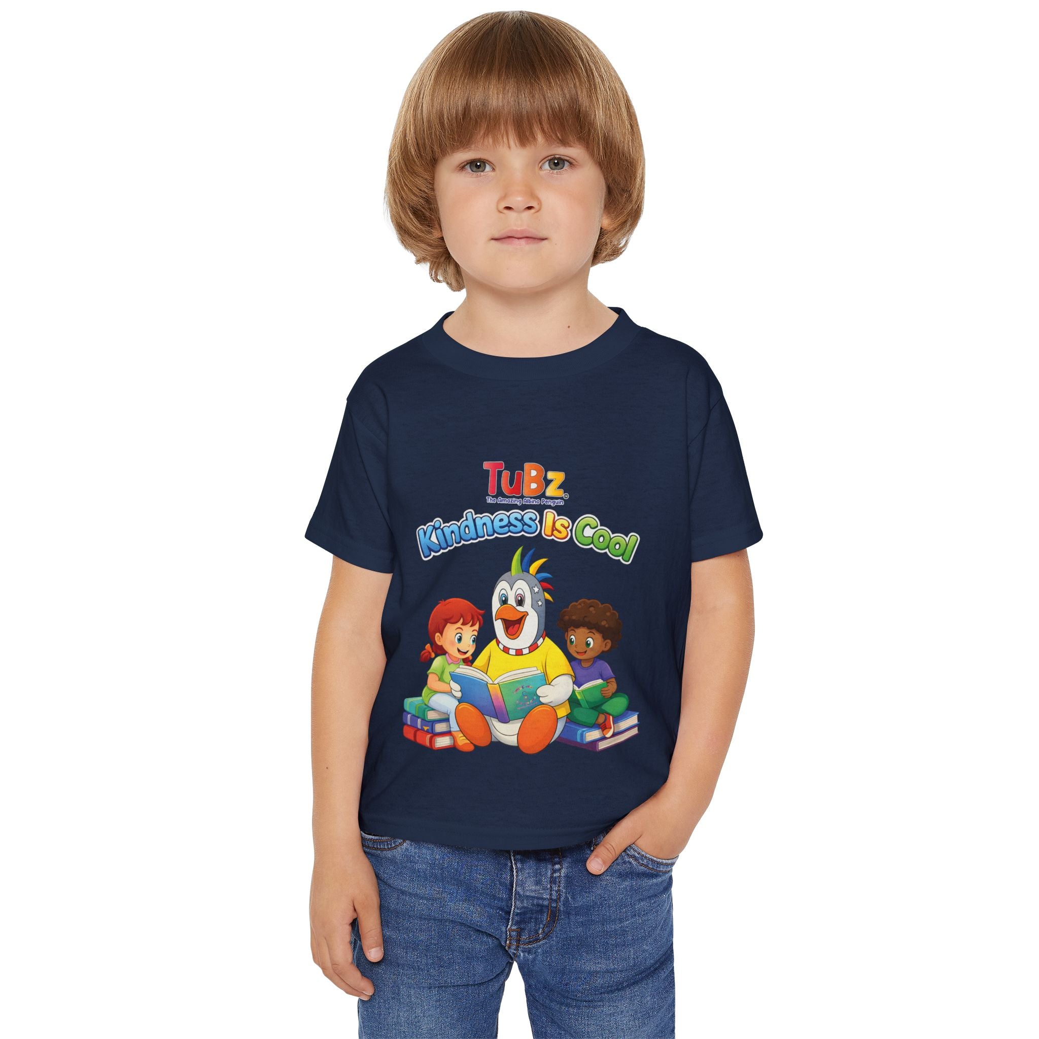 TuBz™ "Kindness Is Cool" Kids T-Shirt - Positive Message Graphic Tee | Smile Universe TuBz4Kidz