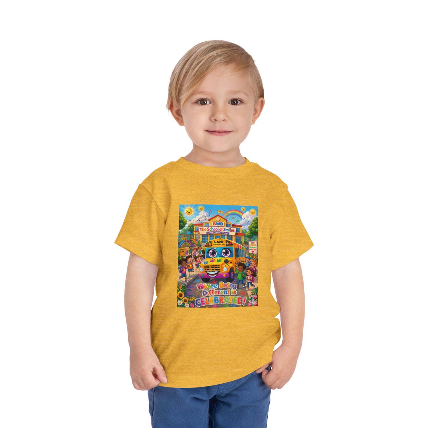 Lani™ Toddler Short Sleeve Tee – "Where Being Different is CELEBRATED!" Graphic Shirt