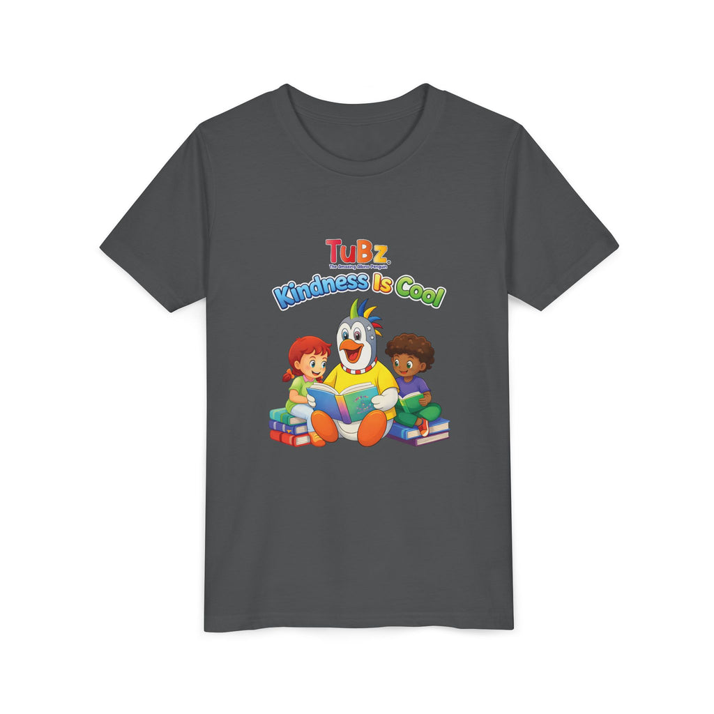 TuBz™ "Kindness Is Cool" Kids T-Shirt - Positive Message Graphic Tee | Smile Universe TuBz4Kidz