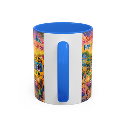 Lani™ Colorful Mug (11oz & 15oz) – "Safe Rides, Happy Hearts" Graphic