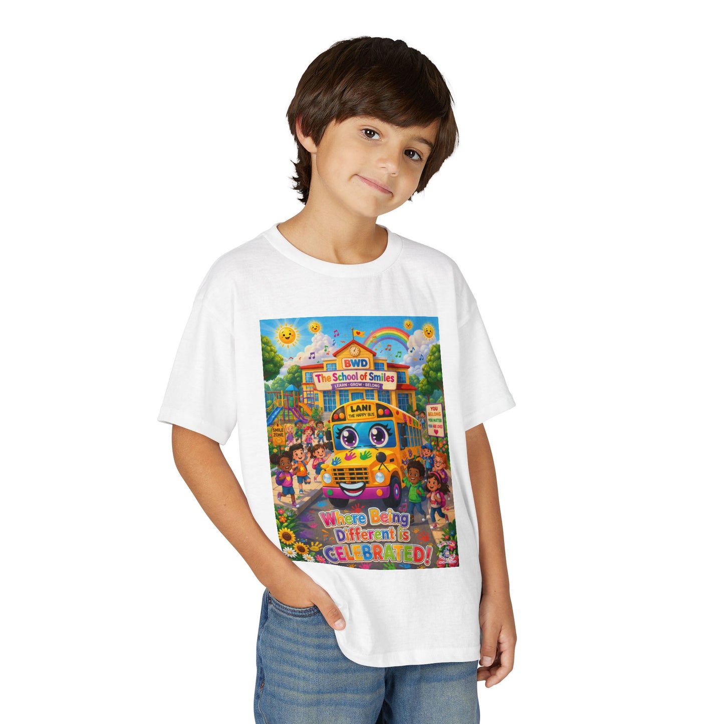 Lani™ Youth DryBlend® T-Shirt – "Where Being Different is CELEBRATED!" Graphic Shirt