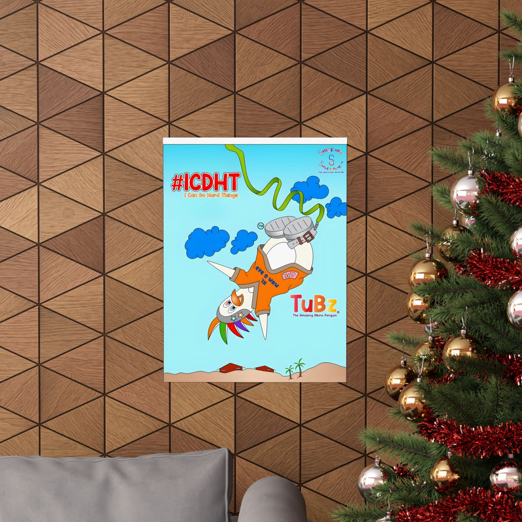 TuBz™ "I Can Do Hard Things" Kids Poster - Motivational Classroom Wall Art