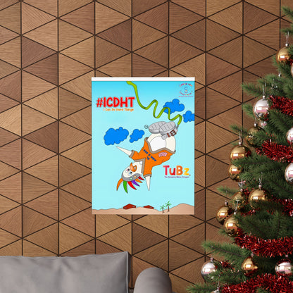 TuBz™ "I Can Do Hard Things" Kids Poster - Motivational Classroom Wall Art